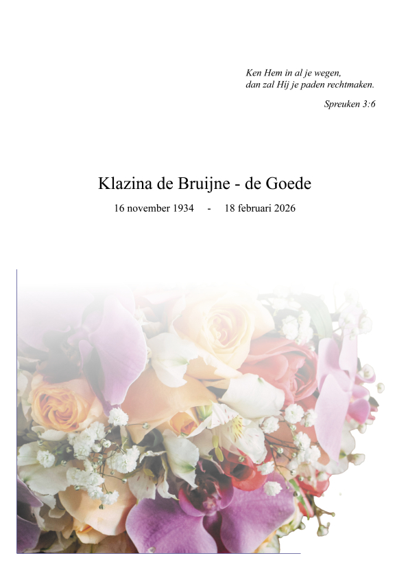  Mevr. K. de Bruijne - de Goede